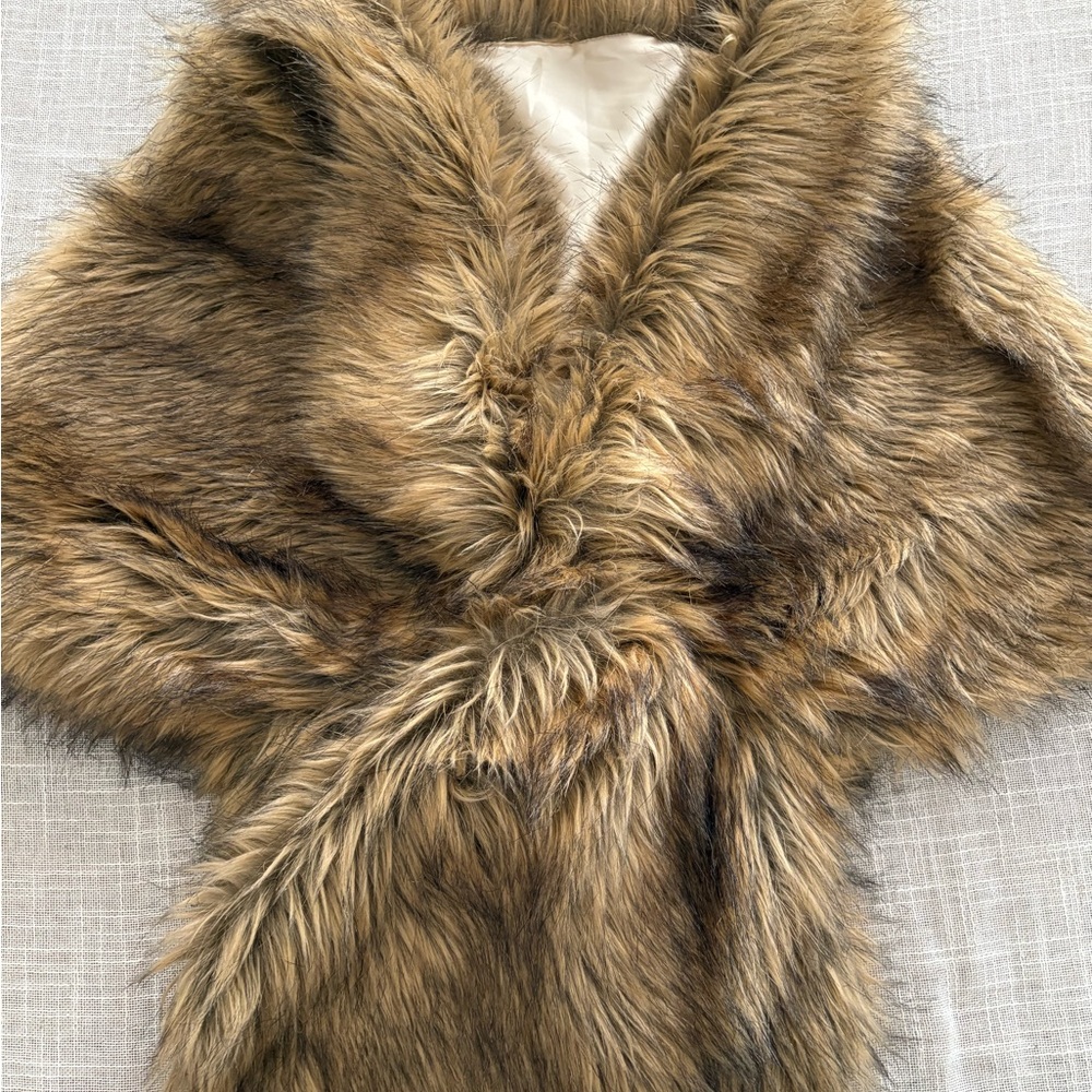Faux Fur Shawl in Brown from BHLDN